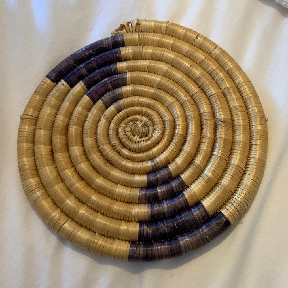 Boho wicker trivet